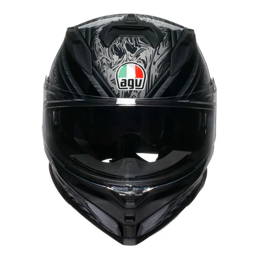 AGV K7 DAMASCUS BLACK/SILVER - M