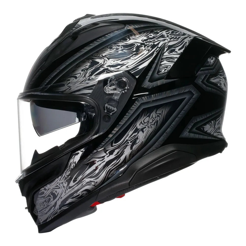 AGV K7 DAMASCUS BLACK/SILVER - M