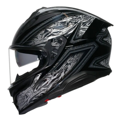 AGV K7 DAMASCUS BLACK/SILVER - M
