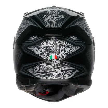 AGV K7 DAMASCUS BLACK/SILVER - M