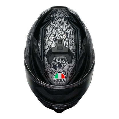 AGV K7 DAMASCUS BLACK/SILVER - M