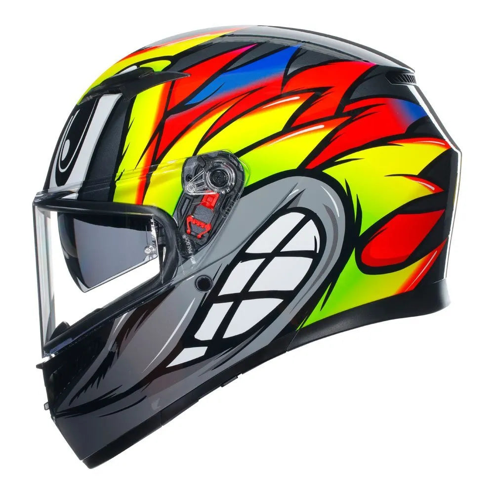 AGV K3 BIRDY 2.0 GREY/YELLOW/RED - M