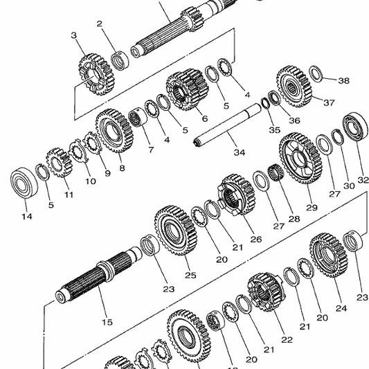 YAMAHA GEAR 4TH WHEEL 25T – 99999-04429