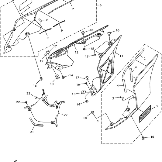 YAMAHA COVER SIDE 1 BWM2