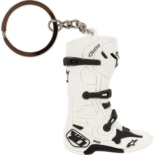 ALPINESTARS TECH 10 BOOT KEY FOB WHITE