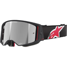 ALPINESTARS SUPERTECH CORP GOGGLE BLACK/RED-MIRROR SILVER LENS