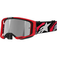 ALPINESTARS VISION 8 LUAR GOGGLE RED/BLACK-MIRROR SILVER LENS