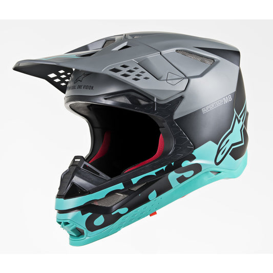 ALPINESTARS SUPERTECH SM8 RADIUM HELMET MATTE BLACK TEAL S 56 M