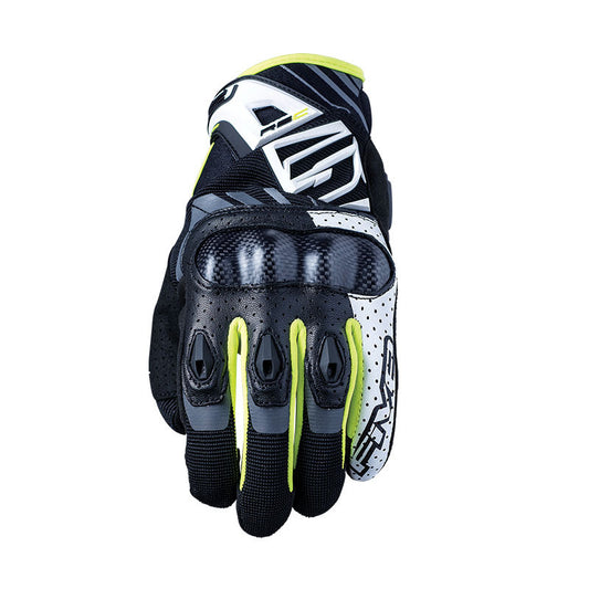 FIVE RS-C GLOVES WHITE/FLURO MEDIUM