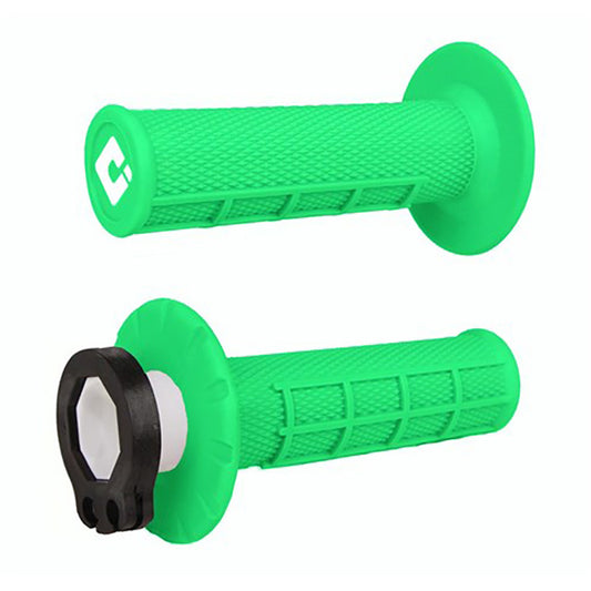 ODI HALF WAFFLE LOCK ON GRIP FLO GREEN 2T/4T