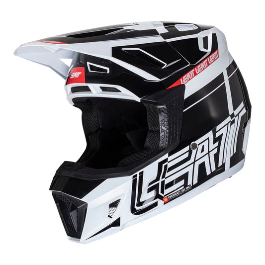 LEATT V24 7.5 HELMET KIT BLACK/WHITE S 55-56CM