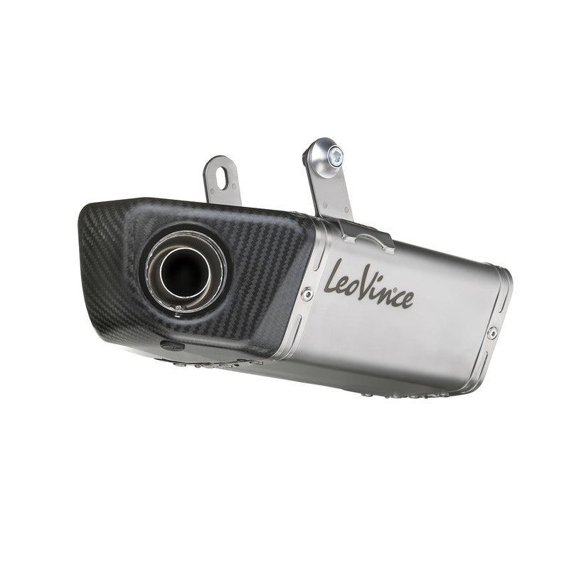 LEOVINCE UNDERBODY STAINLESS FULL EXHAUST SYSTEM W/ CARBON ENDCAP YAMAHA MT-07/FZ-07/XSR700 17-20