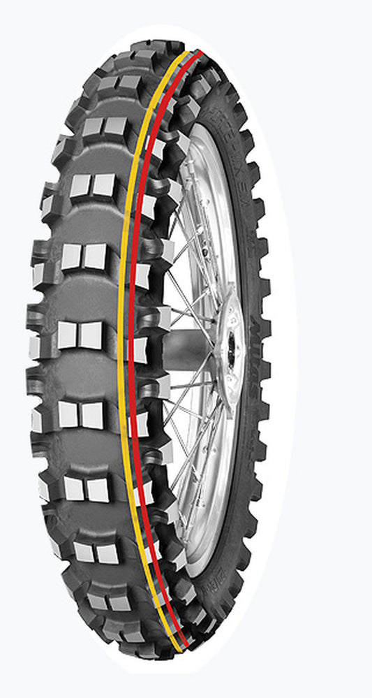 MITAS TERRA FORCE MX SOFT MED 110/100X18 64M MOTOCROSS RED YEL