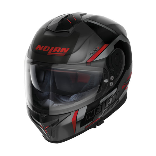 NOLAN N80-8 WANTED HELMET - FLAT GREY/BLACK/RED L