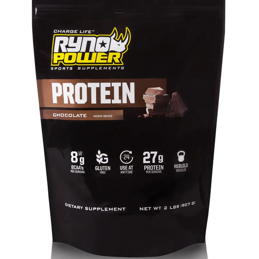 RYNO POWER PROTEIN POWDER CHOCOLATE 2LB 907G 20 SERVES