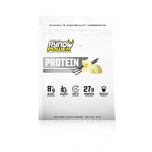 RYNO POWER PROTEIN POWDER VANILLA 45G SINGLE SERVE