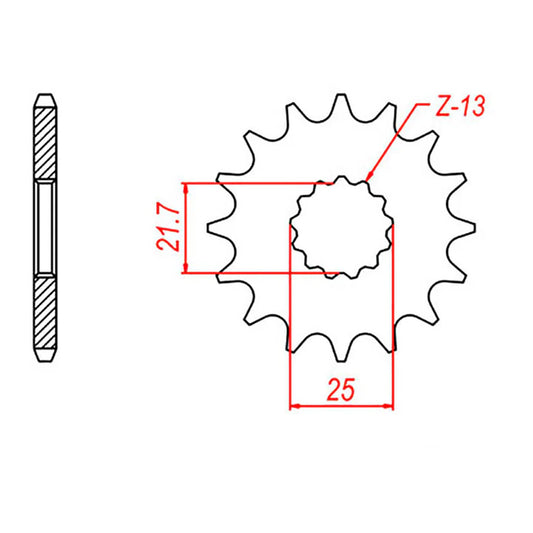 MTX FRONT SPROCKET 520 16T 525