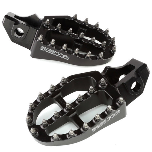 ZETA FOOT PEGS ALUM HUSQ/KTM/GASGAS 23 BLACK