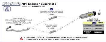 ARROW HUSQVARNA STAINLESS STEEL LINK PIPE RACING