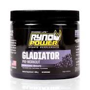 RYNO POWER GLADIATOR PRE WORKOUT POWDER GRAPE 150G 30