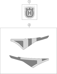HUSQVARNA STICKER GREY FRONT FENDER SUPERMOTO – 27008098200