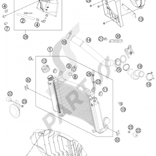 HUSQVARNA/KTM VARIABLE ONE EAR CLAMP 32.5MM – 50325706