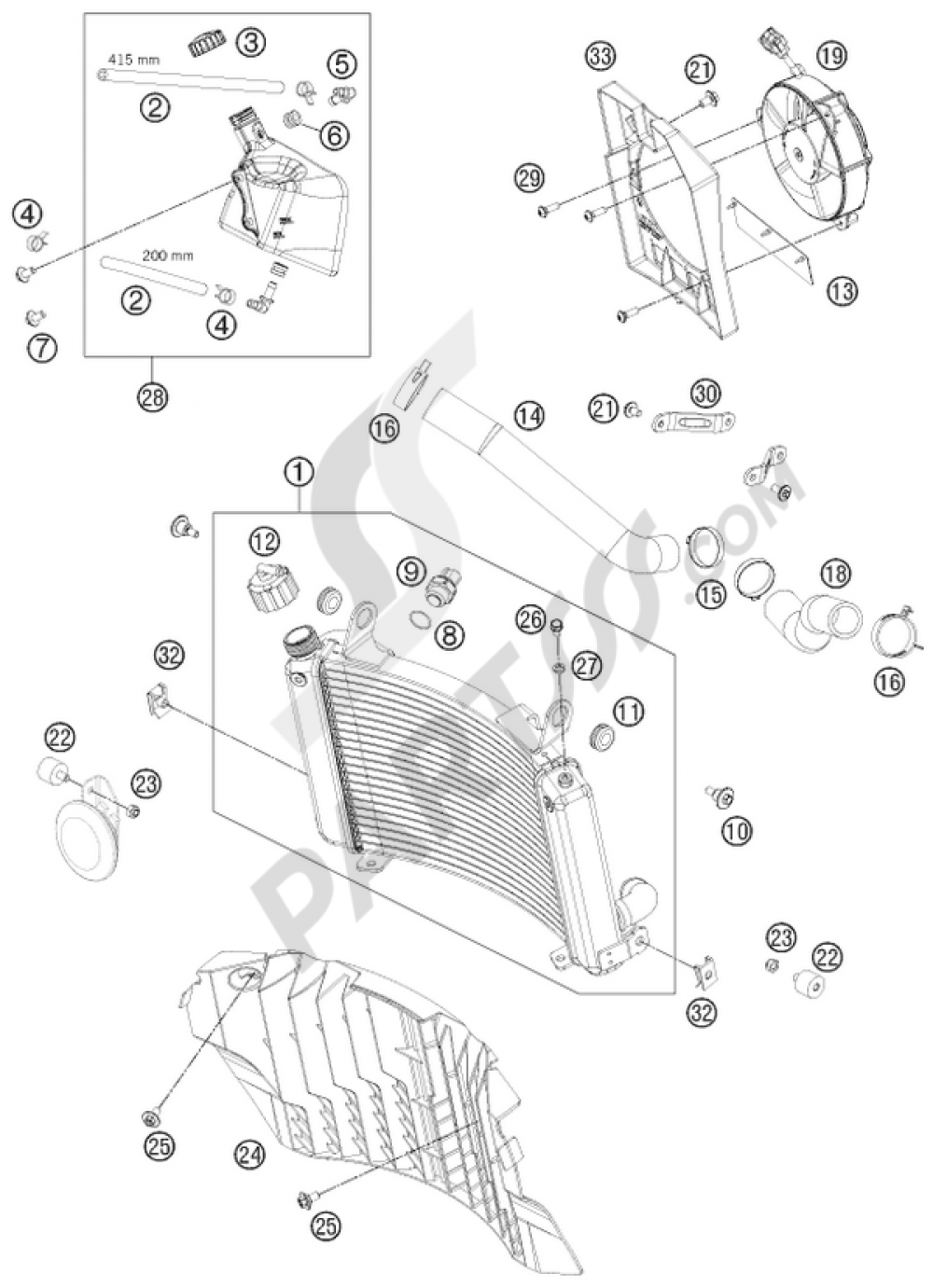 HUSQVARNA/KTM VARIABLE ONE EAR CLAMP 32.5MM – 50325706