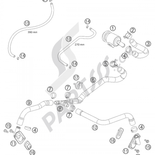 HUSQVARNA/KTM VARIABLE ONE EAR CLAMP 21.0MM – 50210706
