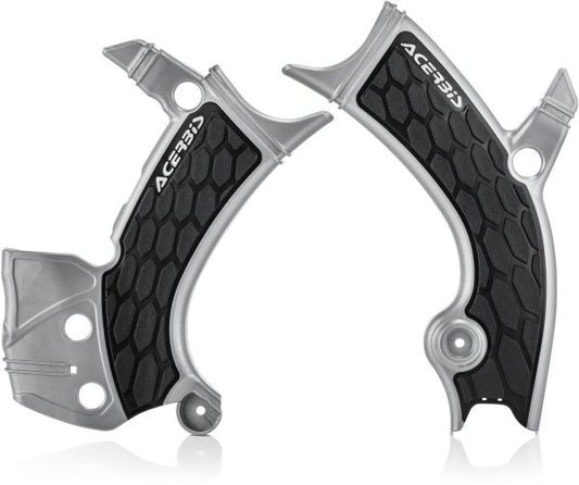 ACERBIS X GRIP FRAME GUARDS YZF 250 19-23 YZF 450 18-22 SILVER/BLACK