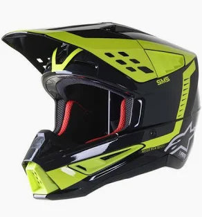 ALPINESTARS SM5 BEAM HELMET BLACK/WHITE/GREY/FLURO YELLOW