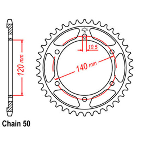 RT REAR SPROCKET SUZUKI KAWASAKI 530