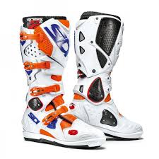 SIDI CROSSFIRE 2 SRS BOOTS ORANGE/WHITE/BLUE 43
