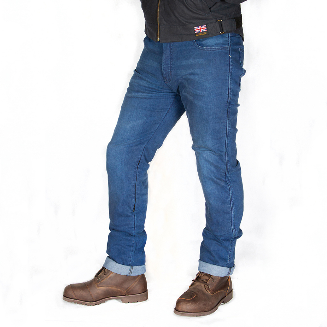 MERLIN LAPWORTH DENIM RIDING PANTS BLUE