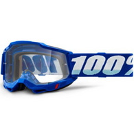 100% ACCURI2 ENDURO MOTO GOGGLE BLUE CLEAR LENS