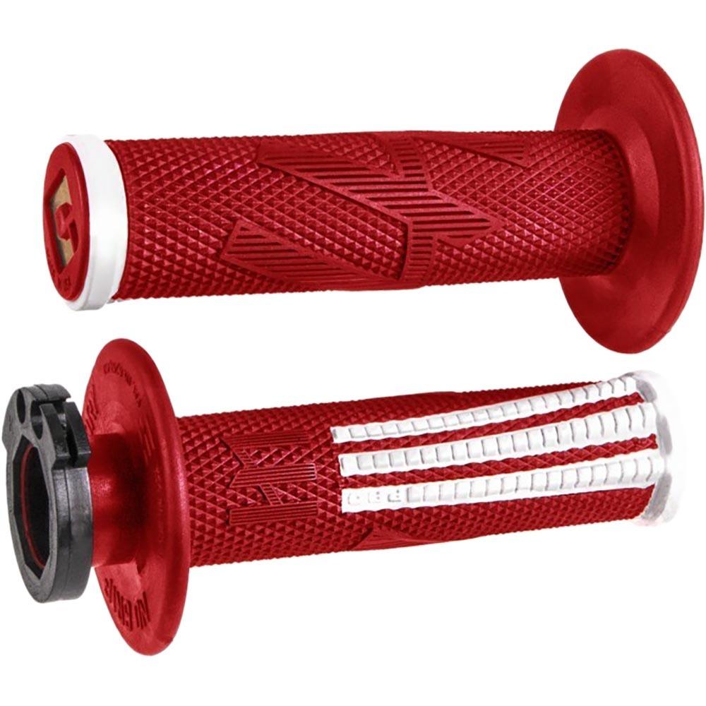 ODI V2 EMIG PRO LOCK ON GRIPS MX RED/WHITE 2T/4T