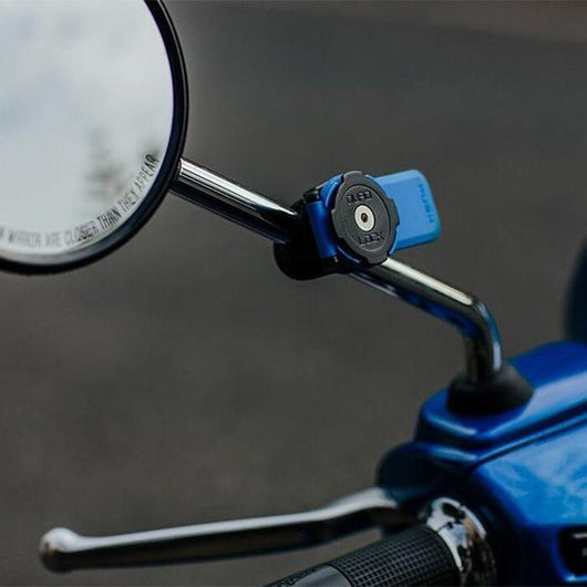 QUAD LOCK® MOTORCYCLE SCOOTER HANDLEBAR MIRROR MOUNT KIT PHONE HOLDER  IPHONE